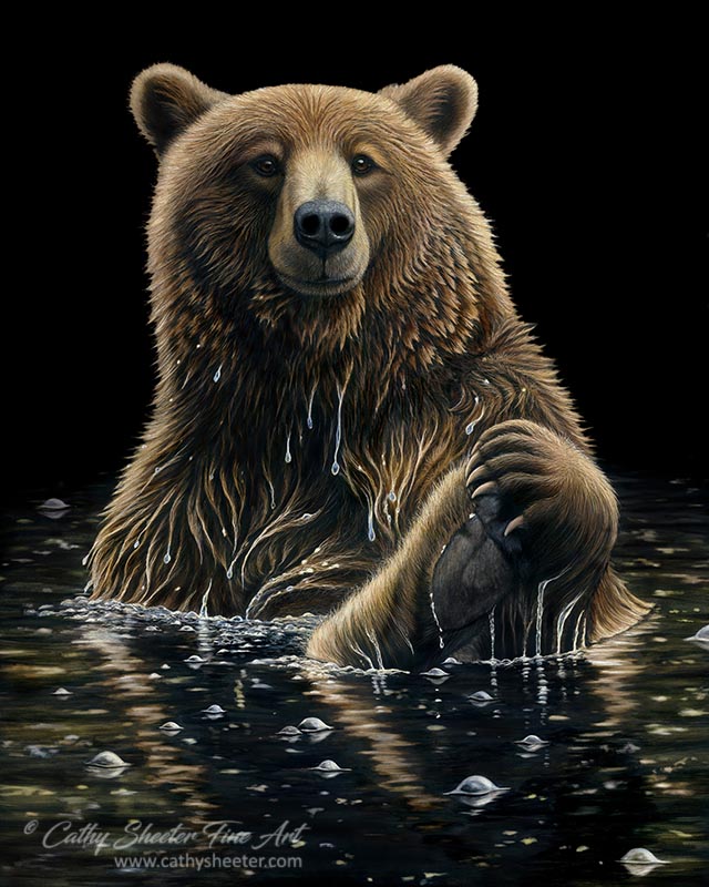 Bubble Bath - Scratchboard