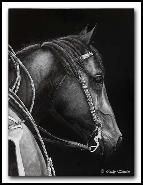 Scratchboard Art of Cathy Sheeter "On The Job"